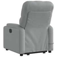 Poltrona Alzapersona Massaggi Elettrica Grigio Chiaro Tessuto 3204746