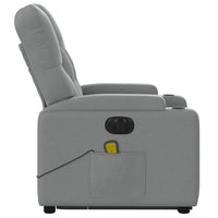 Poltrona Alzapersona Massaggi Elettrica Grigio Chiaro Tessuto 3204746
