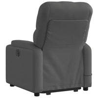 Poltrona Alzapersona Massaggi Elettrica Grigio Scuro Tessuto 3204747