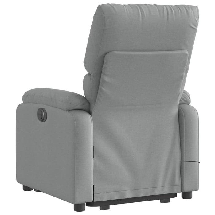 Poltrona Alzapersona Massaggi Reclinabile Grigio Chiaro Tessuto 3204836