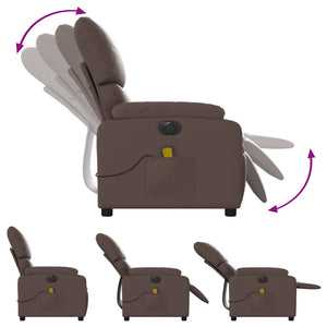 Poltrona Massaggiante Elettrica Marrone in Similpelle 3204881