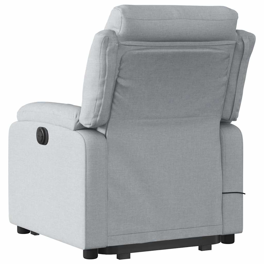 Poltrona Alzapersona Massaggi Elettrica Grigio Chiaro Tessuto 3205016