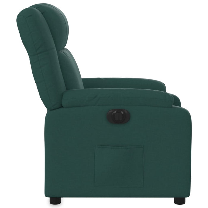 Poltrona Elettrica Reclinabile Verde Scuro in Tessuto 3205184