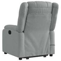 Poltrona Alzapersona Massaggi Elettrica Grigio Chiaro Tessuto 3205238