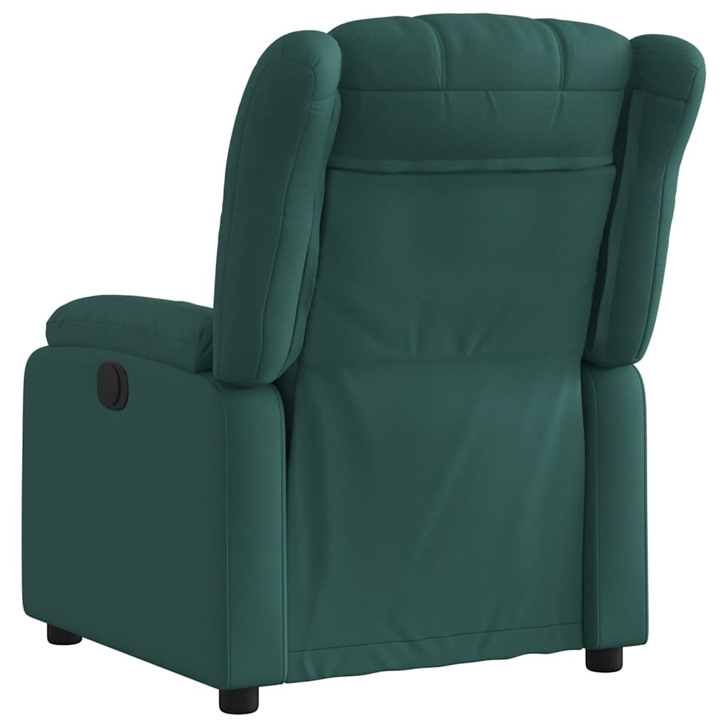 Poltrona Elettrica Reclinabile Verde Scuro in Tessuto 3205298