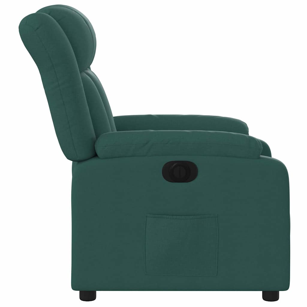 Poltrona Elettrica Reclinabile Verde Scuro in Tessuto 3205298