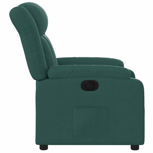 Poltrona Elettrica Reclinabile Verde Scuro in Tessuto 3205298