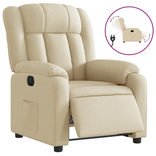 Poltrona Elettrica Reclinabile Crema in Tessutocod mxl 108915