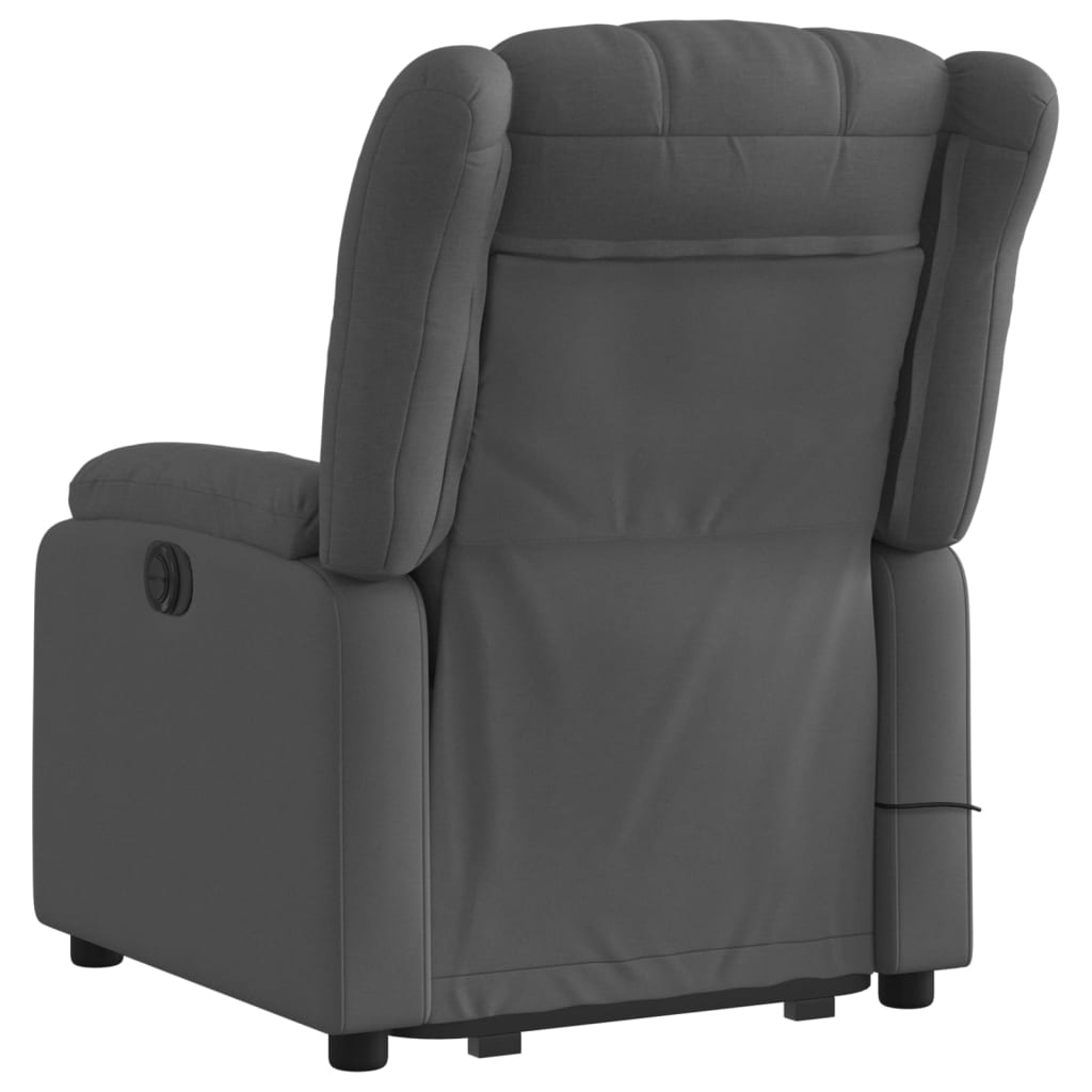 Poltrona Alzapersona Massaggi Elettrica Grigio Scuro Tessuto 3205353