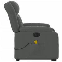 Poltrona Alzapersona Massaggi Elettrica Grigio Scuro Tessuto 3205353
