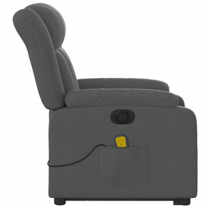 Poltrona Alzapersona Massaggi Elettrica Grigio Scuro Tessuto 3205353