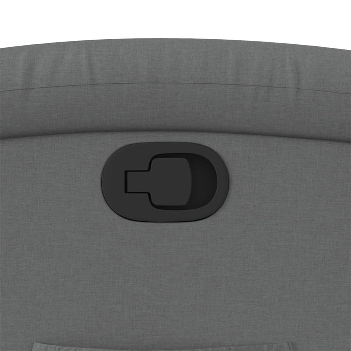 vidaXL Poltrona reclinabile in tessuto grigio scuro