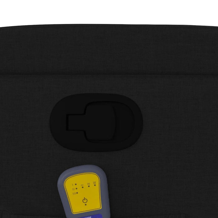 vidaXL Poltrona reclinabile massaggiante in tessuto nero