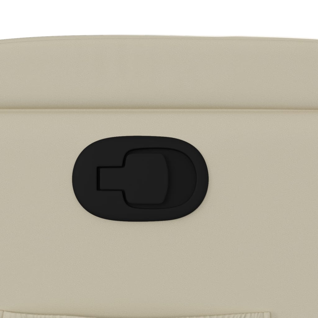 vidaXL Poltrona reclinabile in similpelle color crema