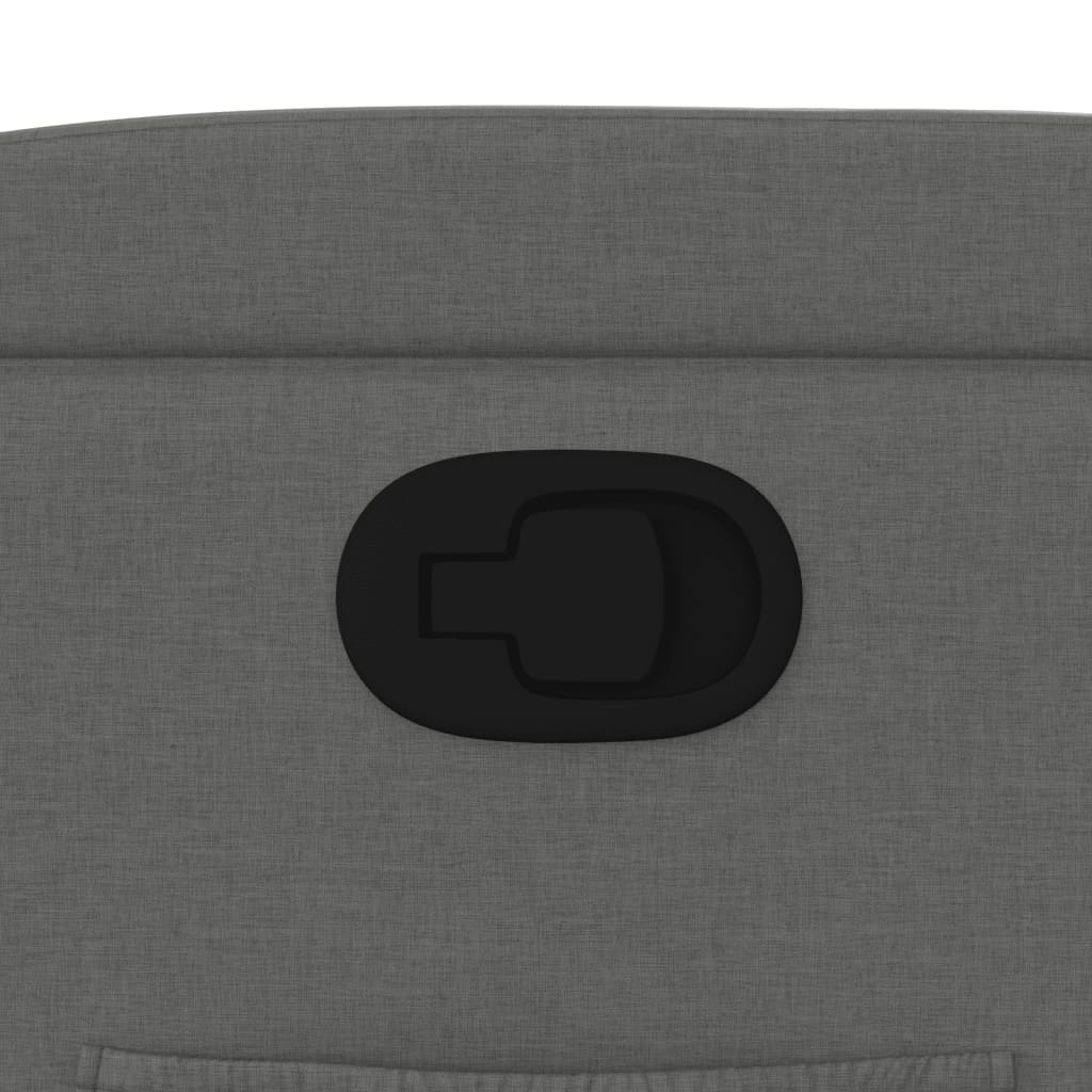 vidaXL Poltrona reclinabile in tessuto grigio scuro
