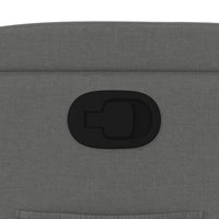 vidaXL Poltrona reclinabile in tessuto grigio scuro