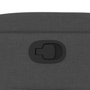 vidaXL Poltrona reclinabile in tessuto grigio scuro