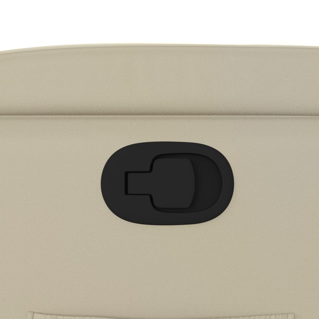 vidaXL Poltrona reclinabile in similpelle color crema