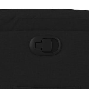 vidaXL Poltrona reclinabile in tessuto nero