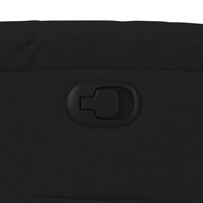 vidaXL Poltrona reclinabile in tessuto nero