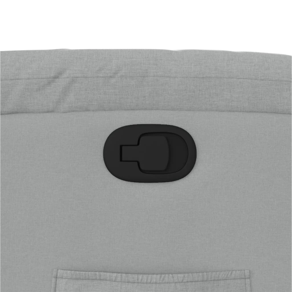vidaXL Poltrona reclinabile in tessuto grigio chiaro