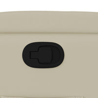 vidaXL Poltrona reclinabile in similpelle color crema