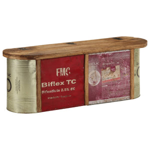 Panca Portaoggetti/Credenza 120x30x40cm Legno Massello Recupero