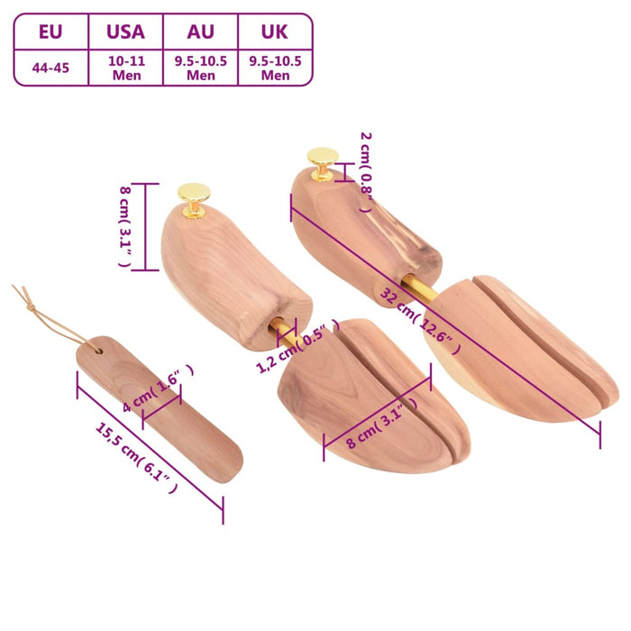 Allarga Scarpe con Calzascarpe EU 44-45 Legno Massello Cedro 155243