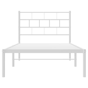 Giroletto con Testiera Metallo Bianco 90x190 cm 355700