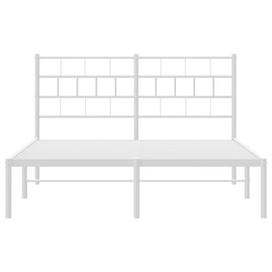 Giroletto con Testiera in Metallo Bianco 120x200 cm 355706