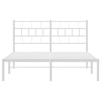 Giroletto con Testiera Metallo Bianco 160x200 cm 355711