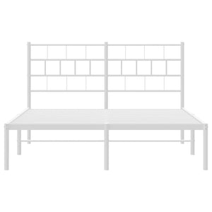 Giroletto con Testiera Metallo Bianco 160x200 cm 355711