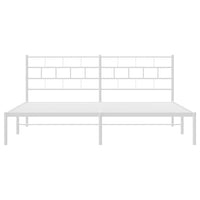 Giroletto con Testiera Metallo Bianco 183x213 cm 355713