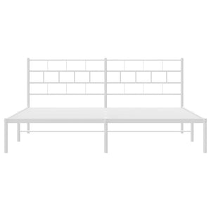 Giroletto con Testiera Metallo Bianco 183x213 cm 355713