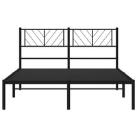 Giroletto con Testiera in Metallo Nero 140x190 cm 372179