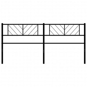 Testiera in Metallo Nero 200 cm 372217