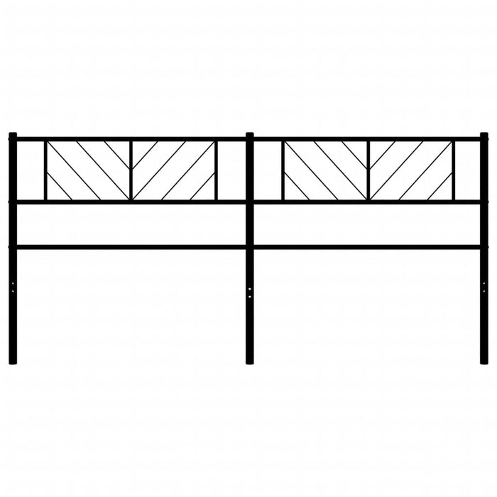 Testiera in Metallo Nero 200 cm 372217