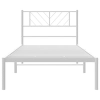 Giroletto con Testiera Metallo Bianco 90x190 cm 372220