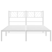 Giroletto con Testiera Metallo Bianco 120x190 cm 372225