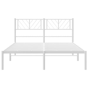 Giroletto con Testiera Metallo Bianco 140x190 cm 372228