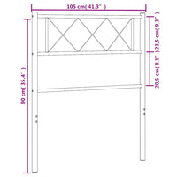 Testiera in Metallo Nero 100 cm 372306