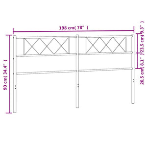 Testiera in Metallo Nero 193 cm 372314