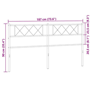 Testiera in Metallo Bianco 180 cm 372362