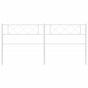 Testiera in Metallo Bianco 200 cm 372364