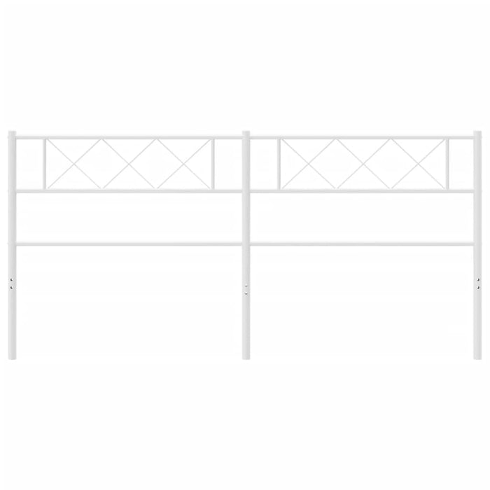 Testiera in Metallo Bianco 200 cm 372364