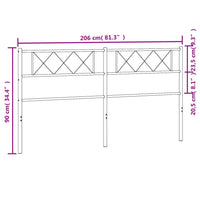 Testiera in Metallo Bianco 200 cm 372364
