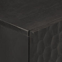 Credenze 3 pz Nero 60x33x75 cm in Legno Massello di Mango 3206284