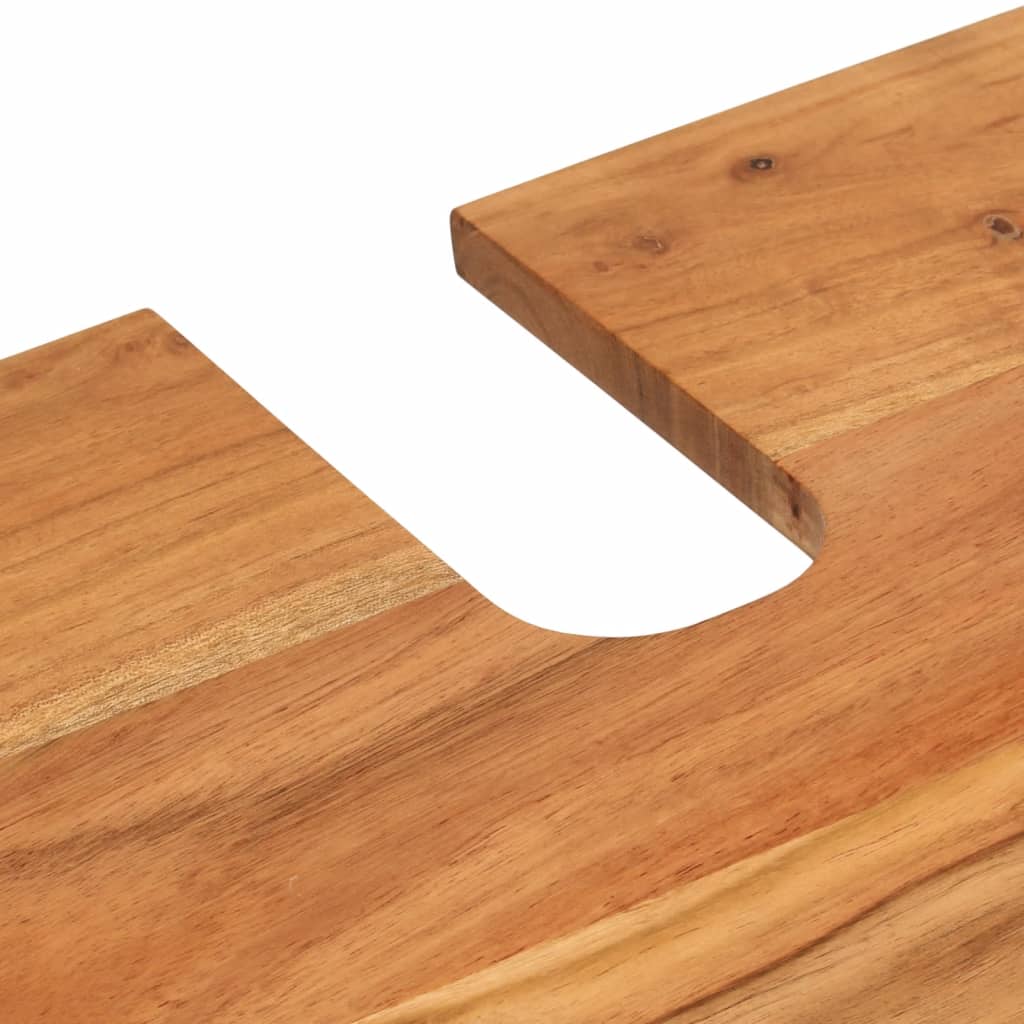 vidaXL Set Mobili da Bagno 2pz in Legno Massello di Acacia