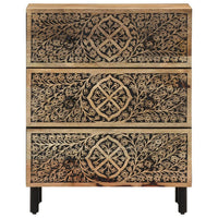 vidaXL Credenze 3 pz 60x33x75 cm in Legno Massello di Mango