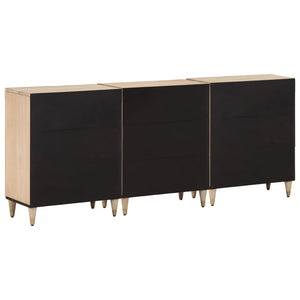 Credenze 3 pz 60x33x75 cm in Legno Massello di Mango 3206308
